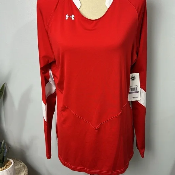 Under Armour Women's Longsleeve Volleyball Shirt Heat Gear Size XXL NWT - Picture 3 of 8